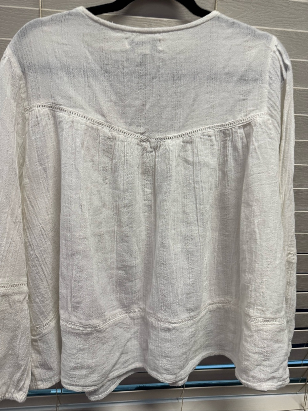Rachel Zoe White Embroidered Boho Peasant Top - Picture 3 of 4
